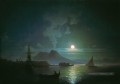 la baie de naples à la nuit de lune au vésuve Ivan Aivazovsky